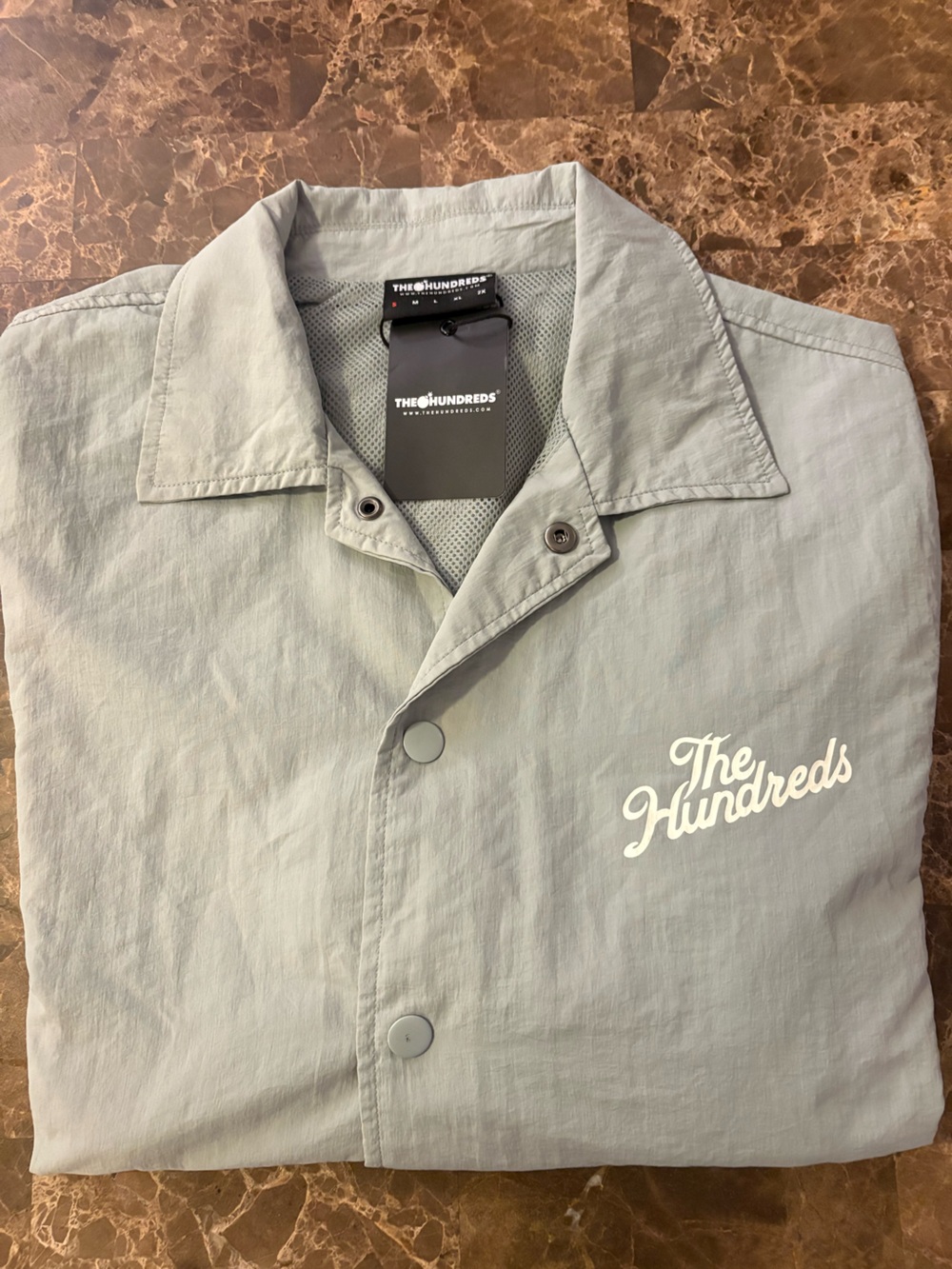 The Hundreds Light Gray Coach Windbreaker Jacket